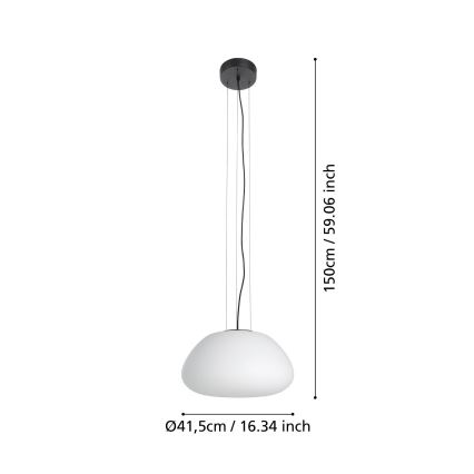 Eglo - Luster na sajli 1xE27/40W/230V crno