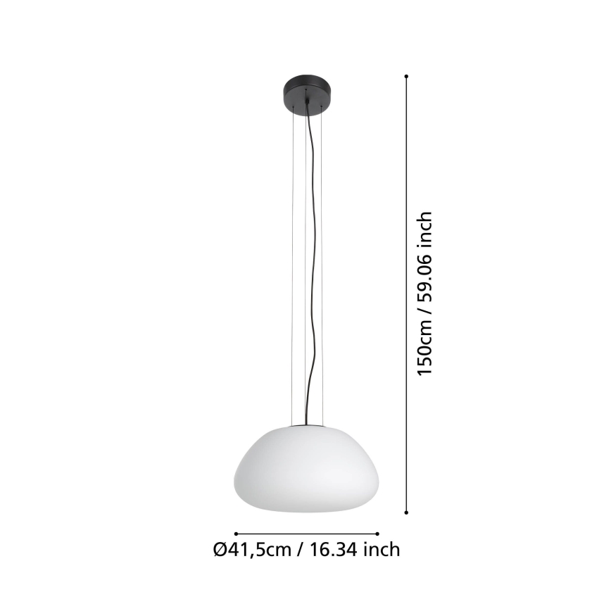 Eglo - Luster na sajli 1xE27/40W/230V crno