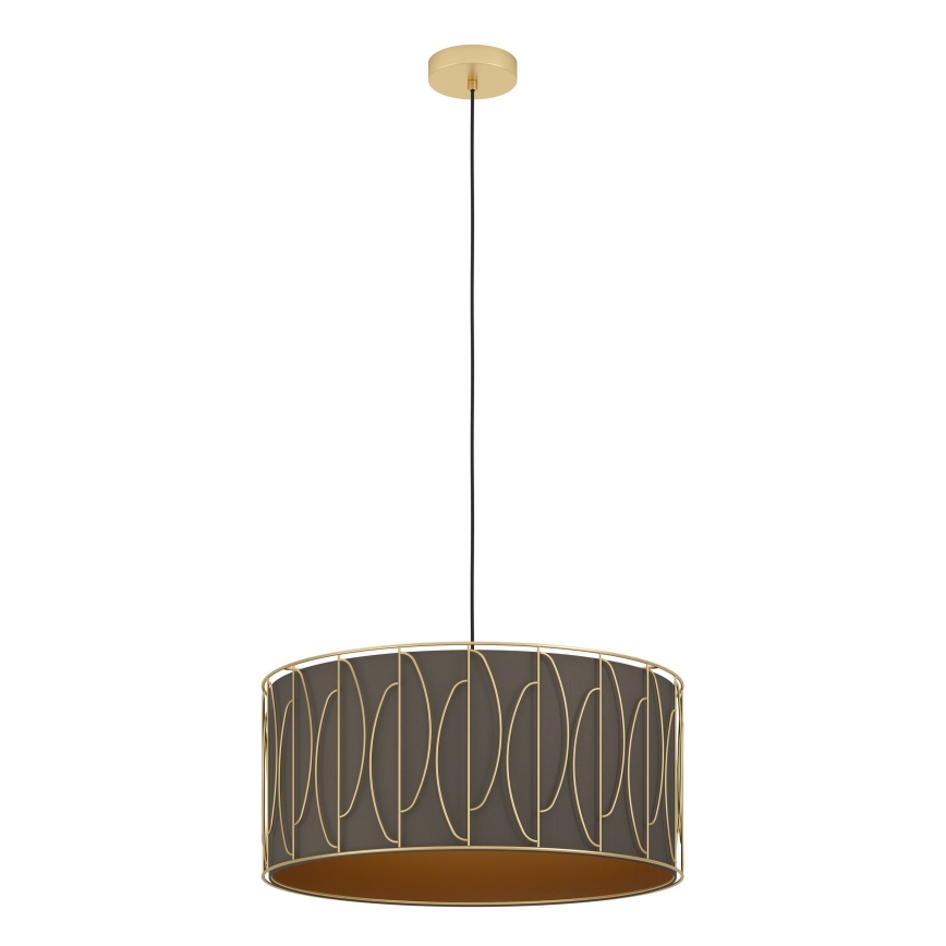 Eglo - Luster na sajli 1xE27/40W/230V zlatna/braon