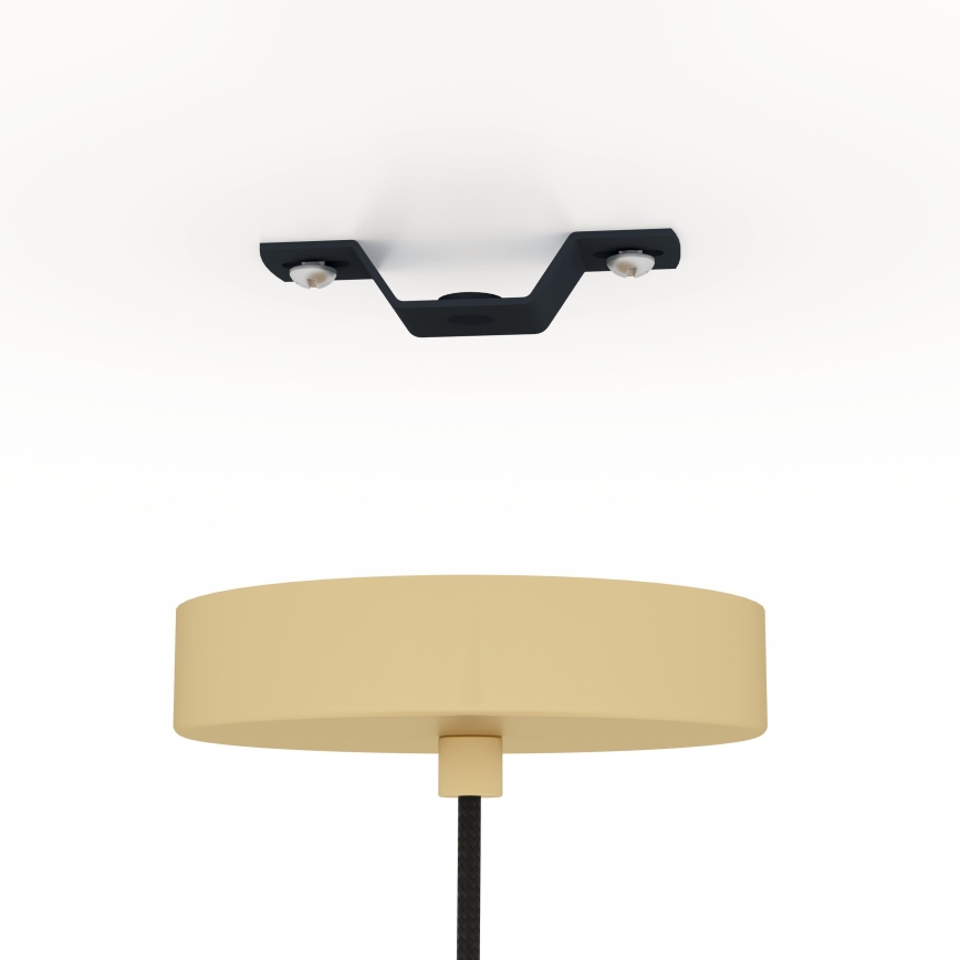 Eglo - Luster na sajli 1xE27/40W/230V zlatna/braon