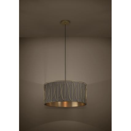 Eglo - Luster na sajli 1xE27/40W/230V zlatna/braon