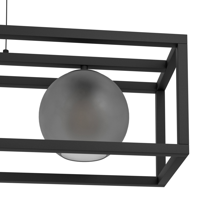 Eglo - Luster na sajli 3xE27/40W/230V sivo/crno