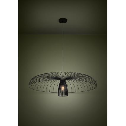 Eglo - Luster na sajli 1xE27/60W/230V pr. 98,5 cm crno