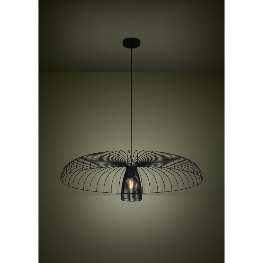 Eglo - Luster na sajli 1xE27/60W/230V pr. 98,5 cm crno