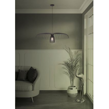 Eglo - Luster na sajli 1xE27/60W/230V pr. 98,5 cm crno