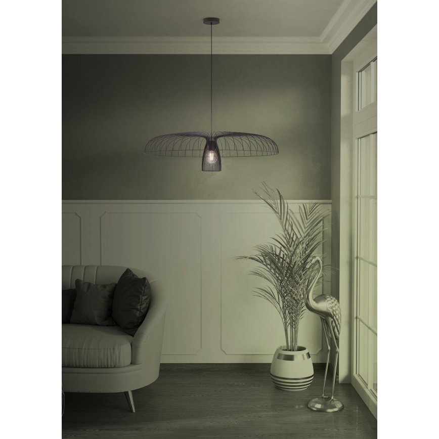 Eglo - Luster na sajli 1xE27/60W/230V pr. 98,5 cm crno
