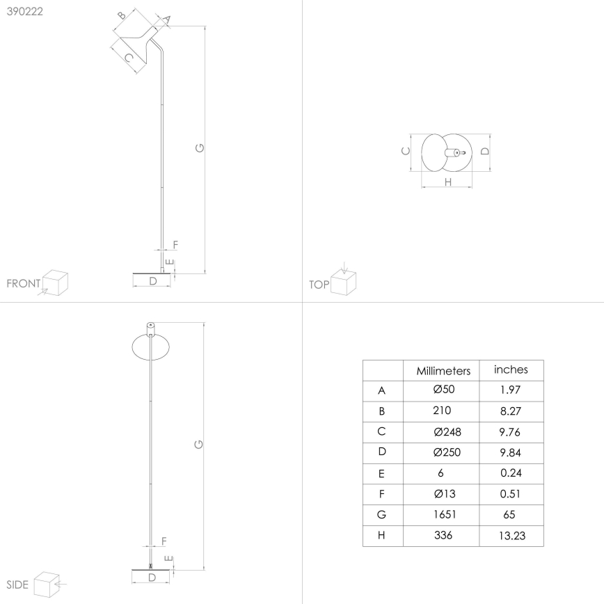 Eglo - Podna lampa 1xE27/28W/230V crno