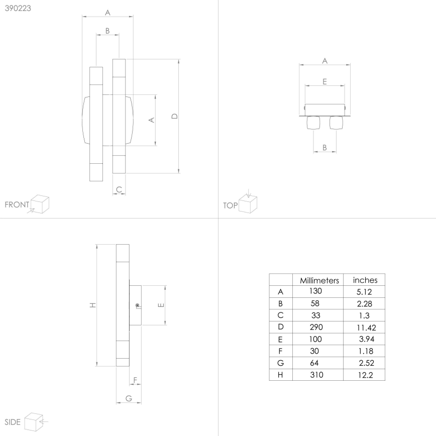 Eglo - LED Zidna lampa 4xLED/3,3W/230V 3000K antracit/zlatna