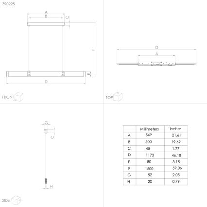 Eglo - LED Prigušivi luster na sajli LED/28,8W/230V 3000K crno/braon