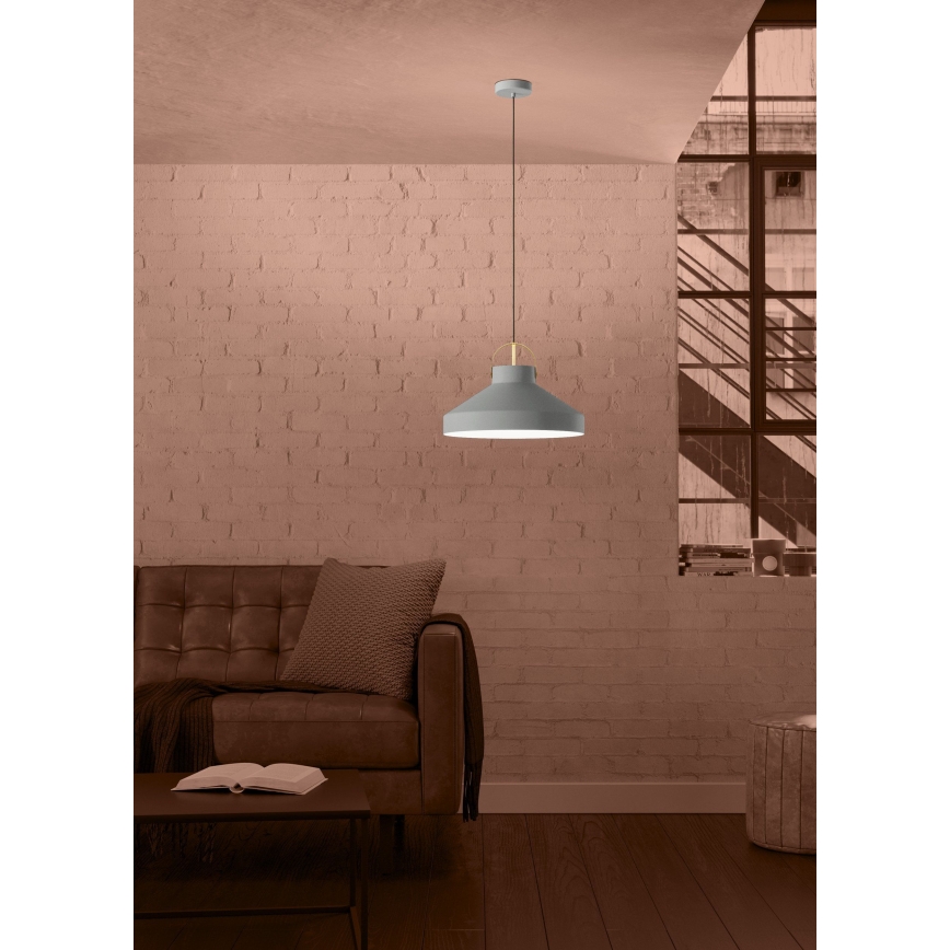Eglo - Luster na sajli 1xE27/40W/230V sivo