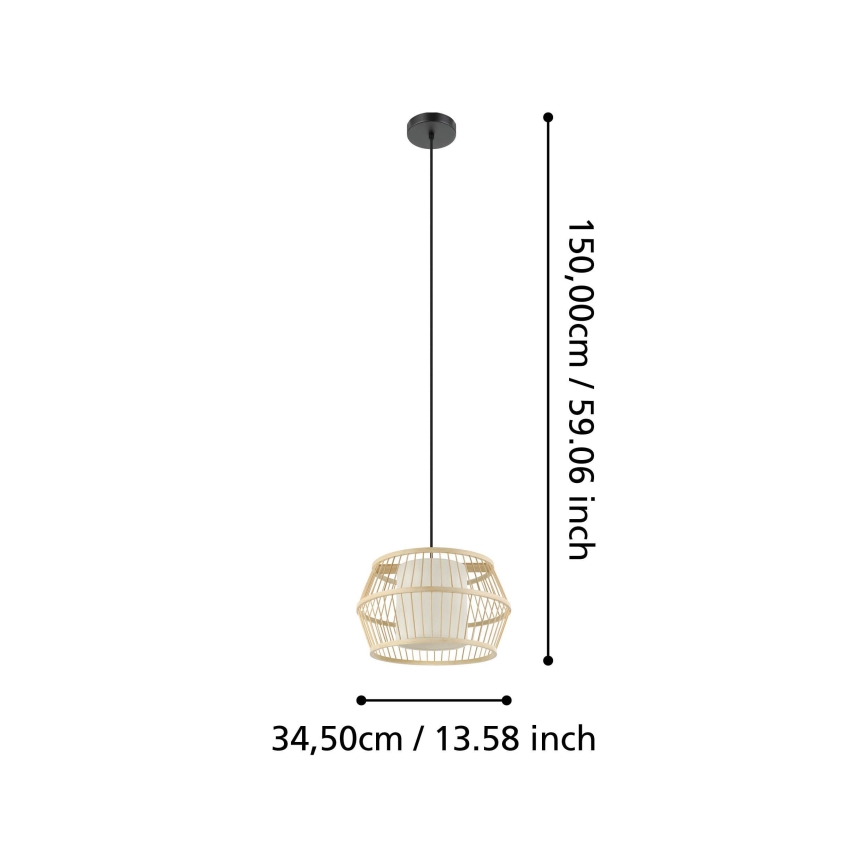 Eglo - Luster na sajli 1xE27/40W/230V braon