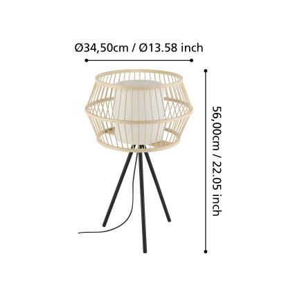 Eglo - Stona lampa 1xE27/40W/230V braon