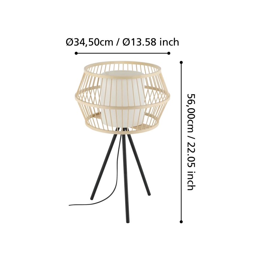 Eglo - Stona lampa 1xE27/40W/230V braon