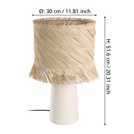 Eglo - Stona lampa 1xE27/40W/230V braon
