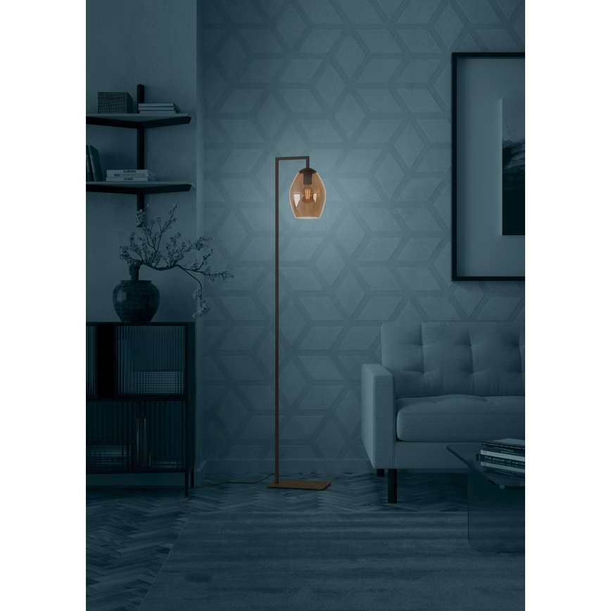 Eglo - Podna lampa 1xE27/40W/230V braon