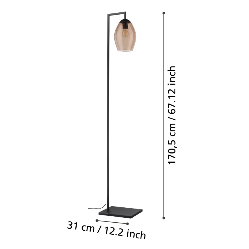 Eglo - Podna lampa 1xE27/40W/230V braon