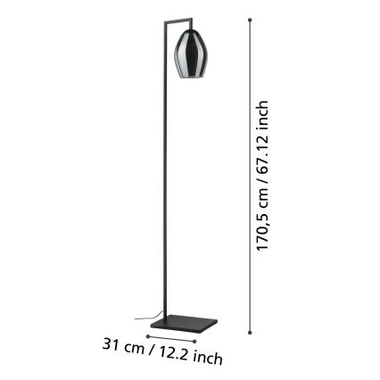 Eglo - Podna lampa 1xE27/40W/230V dimno