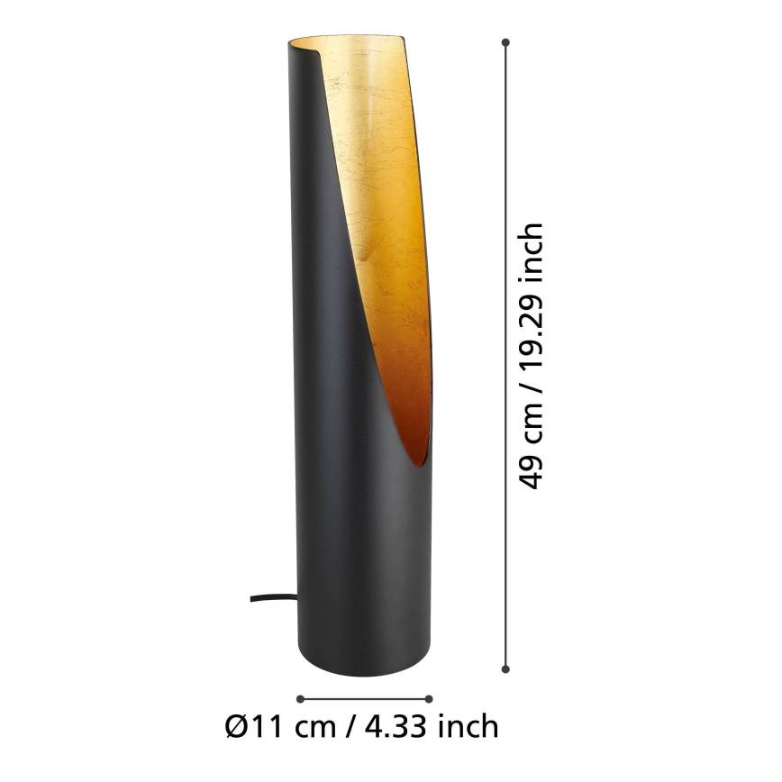 Eglo - LED Stona lampa 1xGU10/4,7W/230V crno/zlatna
