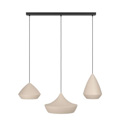 Eglo - Luster na sajli 3xE27/28W/230V bež