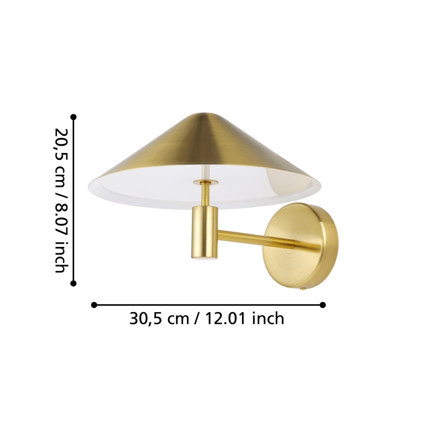 Eglo - LED Zidna lampa LED/12W/230V 3000K zlatna