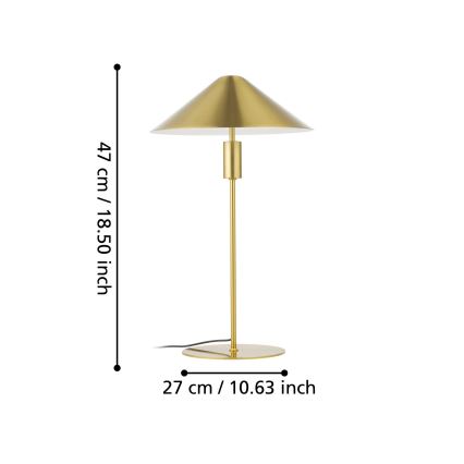 Eglo - LED Prigušiva stona lampa LED/12W/230V 3000K zlatna