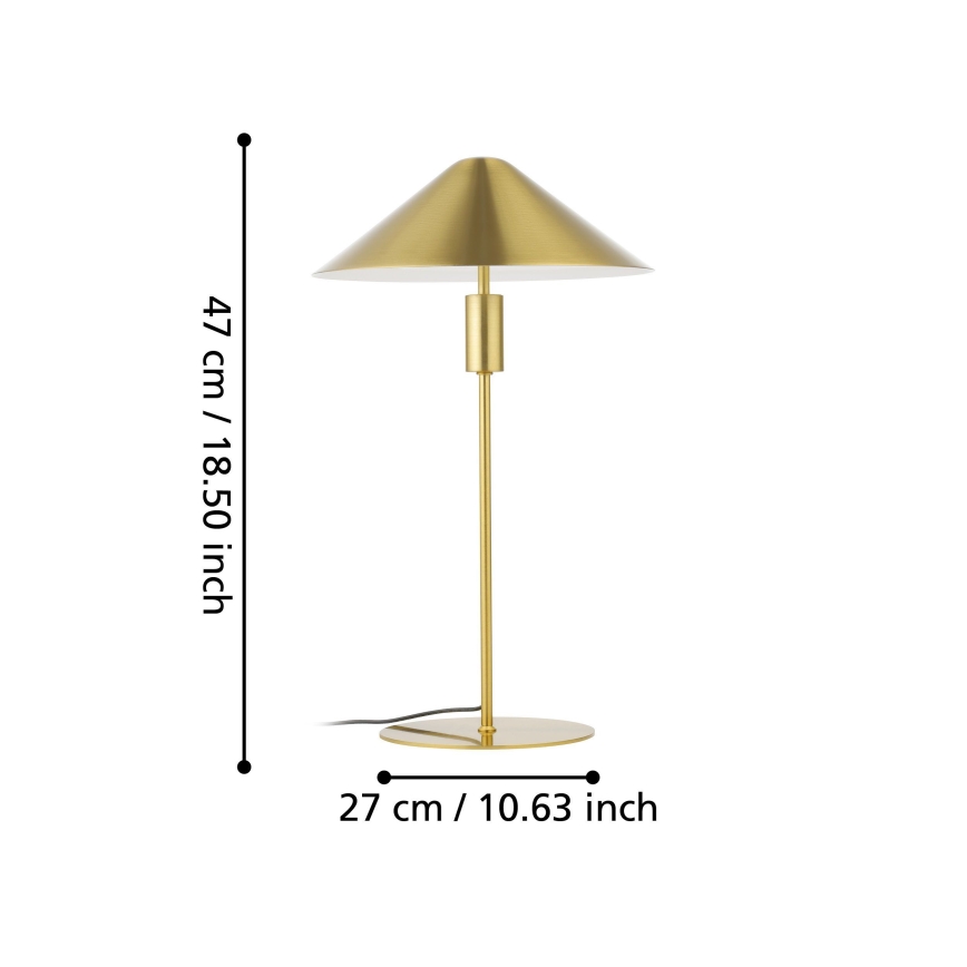 Eglo - LED Prigušiva stona lampa LED/12W/230V 3000K zlatna