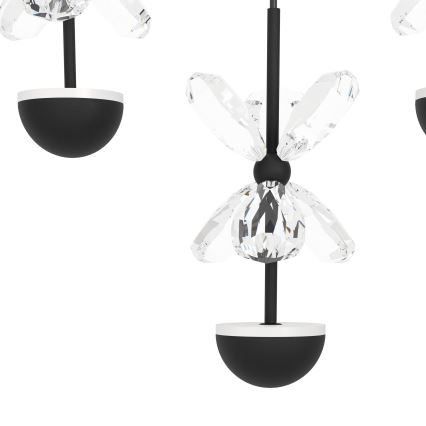 Eglo - LED Prigušiva plafonjera LED/77,4W/230V 3000K crno