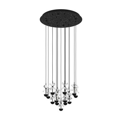 Eglo - LED Prigušivi luster na sajli LED/27W/230V 3000K crno