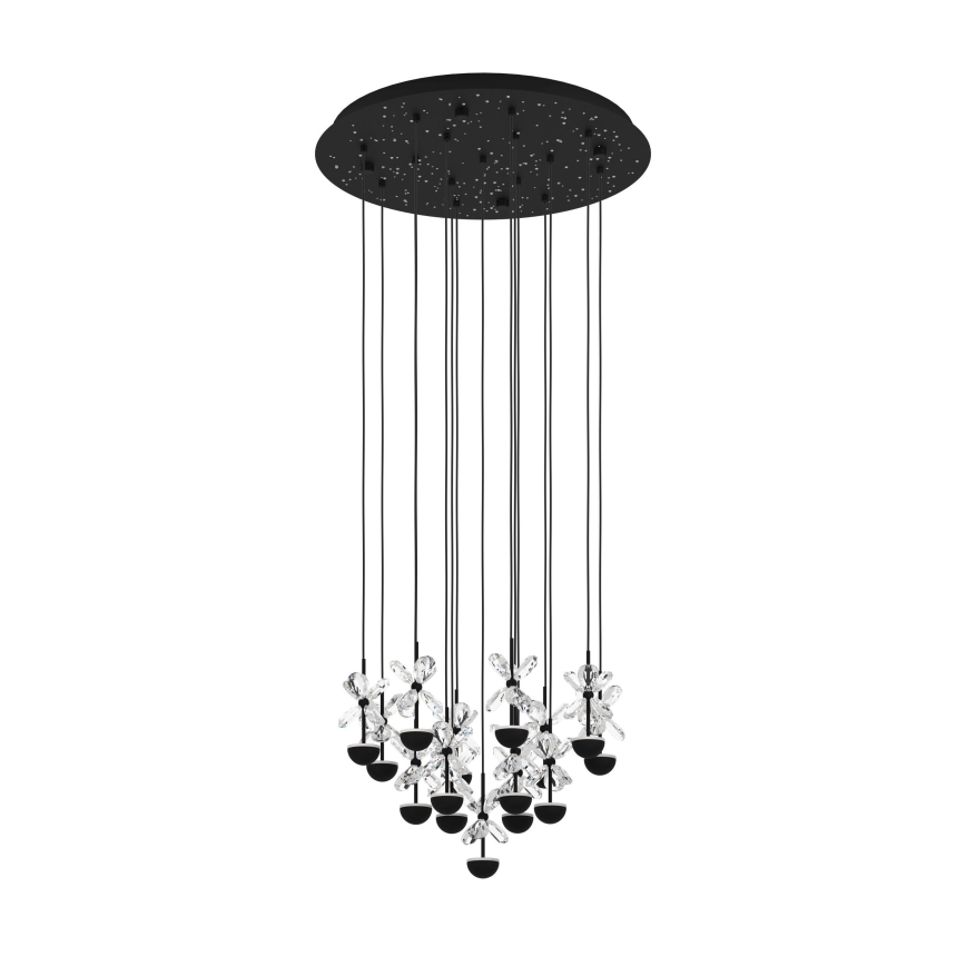 Eglo - LED Prigušivi luster na sajli LED/27W/230V 3000K crno