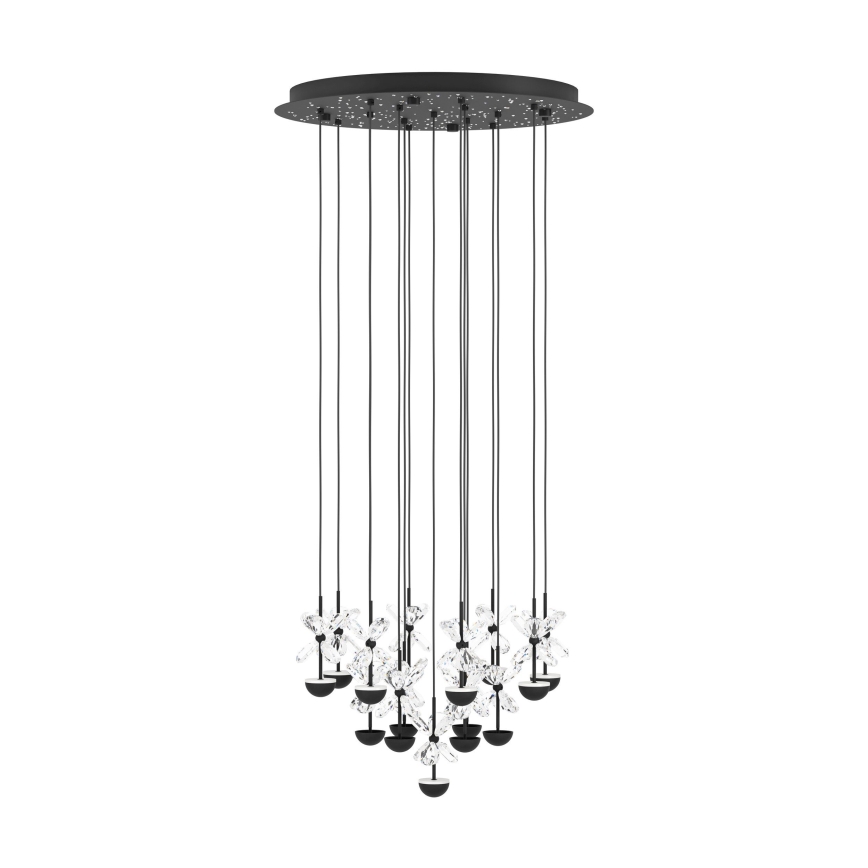 Eglo - LED Prigušivi luster na sajli LED/27W/230V 3000K crno