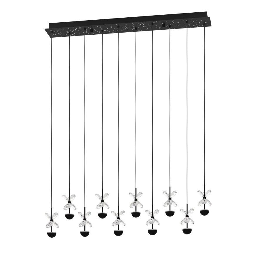 Eglo - LED Prigušivi luster na sajli LED/23W/230V 3000K crno