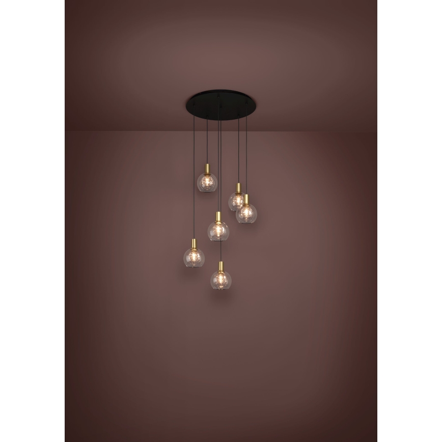 Eglo 390279 - LED Prigušivi luster na sajli 6xLED/5,4W/230V 3000K pr. 54 cm zlatna