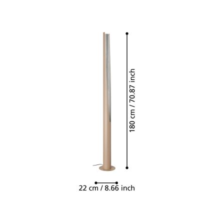 Eglo - Podna LED lampa 1xGU10/5,7W/230V bež