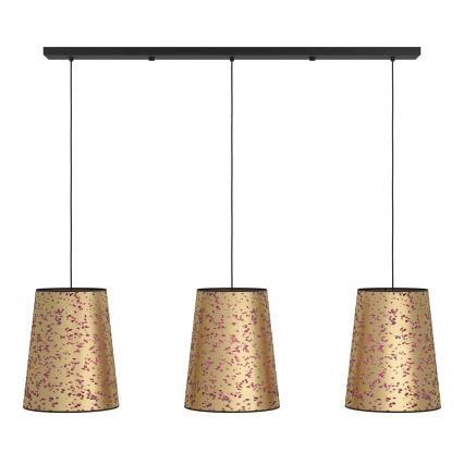 Eglo - Luster na sajli 3xE27/25W/230V zlatna/roze