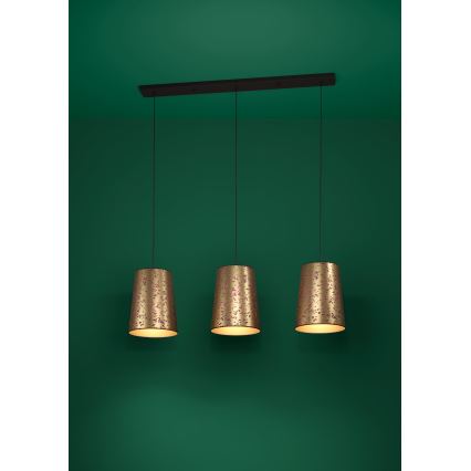 Eglo - Luster na sajli 3xE27/25W/230V zlatna/roze