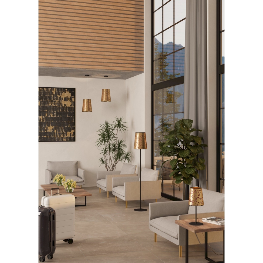 Eglo - Podna lampa 1xE27/25W/230V zlatna/roze