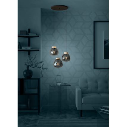 Eglo - Luster na sajli 3xE27/40W/230V dimno
