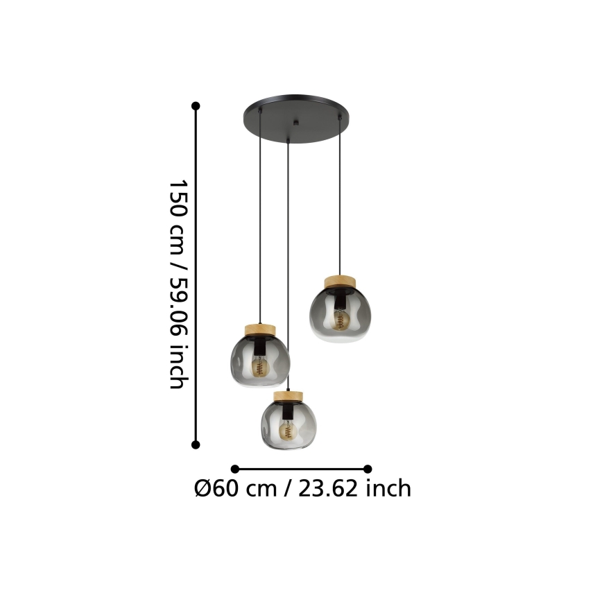 Eglo - Luster na sajli 3xE27/40W/230V dimno
