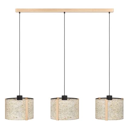 Eglo - Luster na sajli 3xE27/25W/230V bež