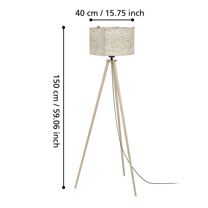 Eglo - Podna lampa 1xE27/25W/230V bež