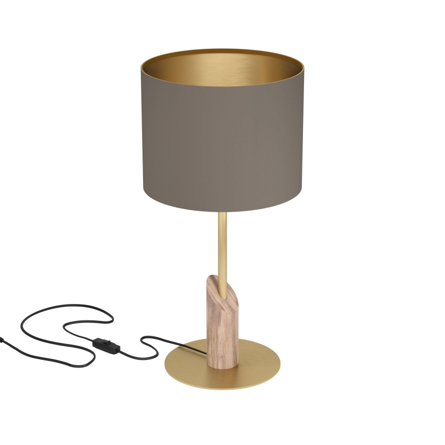 Eglo - Stona lampa 1xE27/40W/230V braon/zlatna