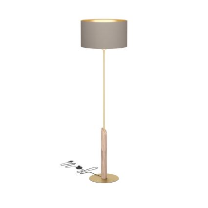 Eglo - Podna lampa 1xE27/40W/230V braon/zlatna
