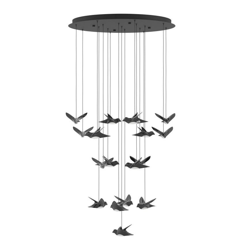 Eglo - LED Prigušivi luster na sajli 17xLED/3W/230V 3000K crno