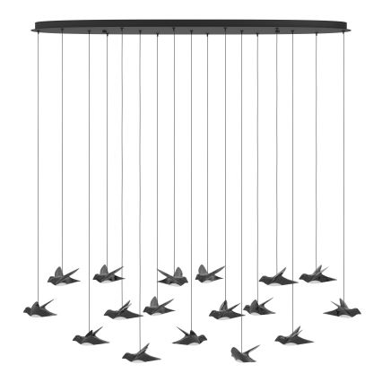 Eglo - LED Prigušivi luster na sajli 17xLED/3W/230V 3000K crno