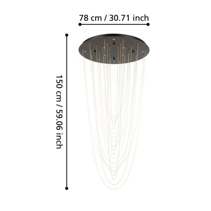 Eglo - LED Prigušiva plafonjera 8xLED/4,2W/230V 3000K