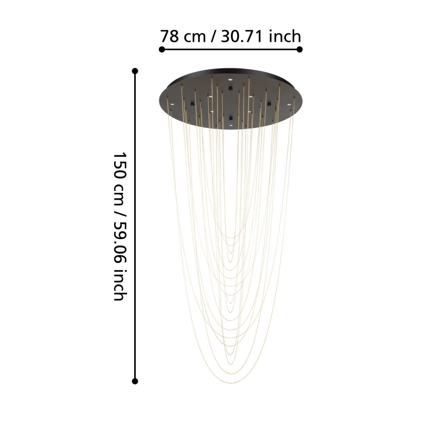 Eglo - LED Prigušiva plafonjera 8xLED/4,2W/230V 3000K