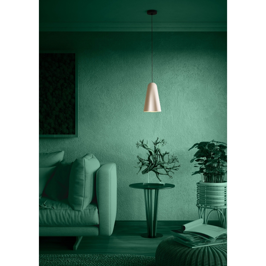 Eglo - Luster na sajli 1xE27/40W/230V bež