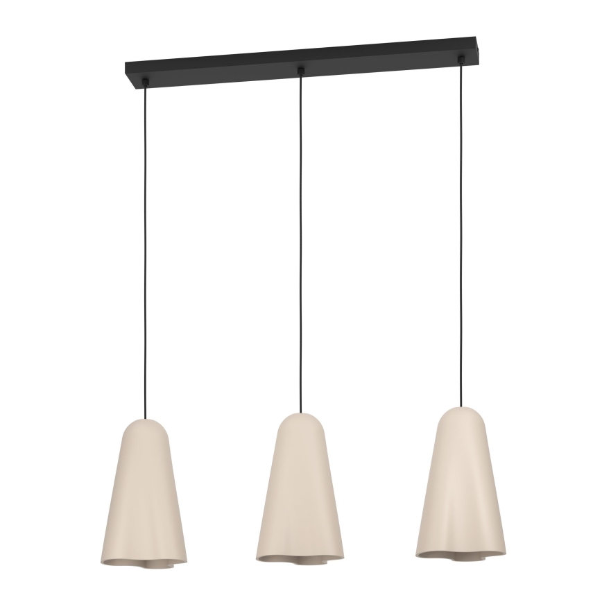 Eglo - Luster na sajli 3xE27/40W/230V bež