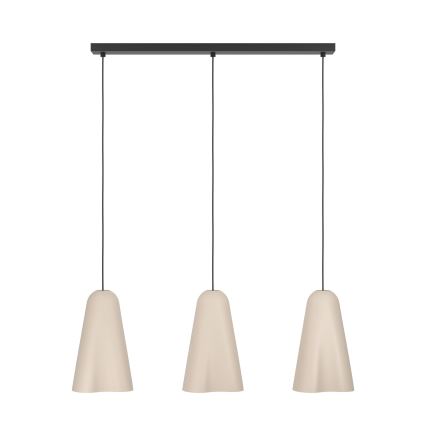 Eglo - Luster na sajli 3xE27/40W/230V bež