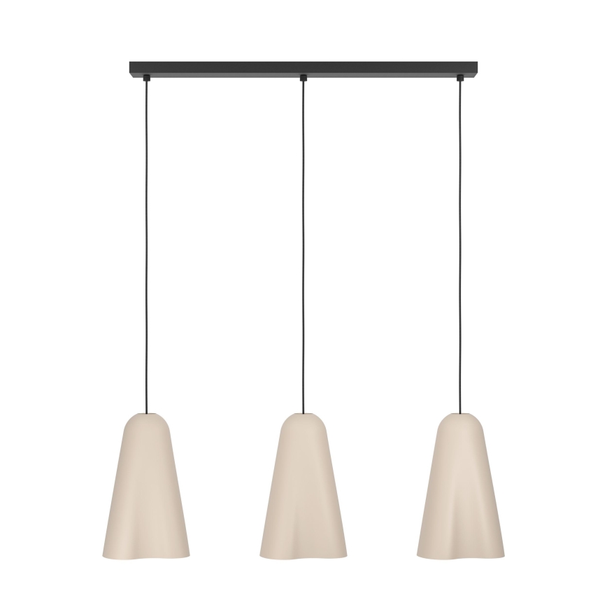 Eglo - Luster na sajli 3xE27/40W/230V bež